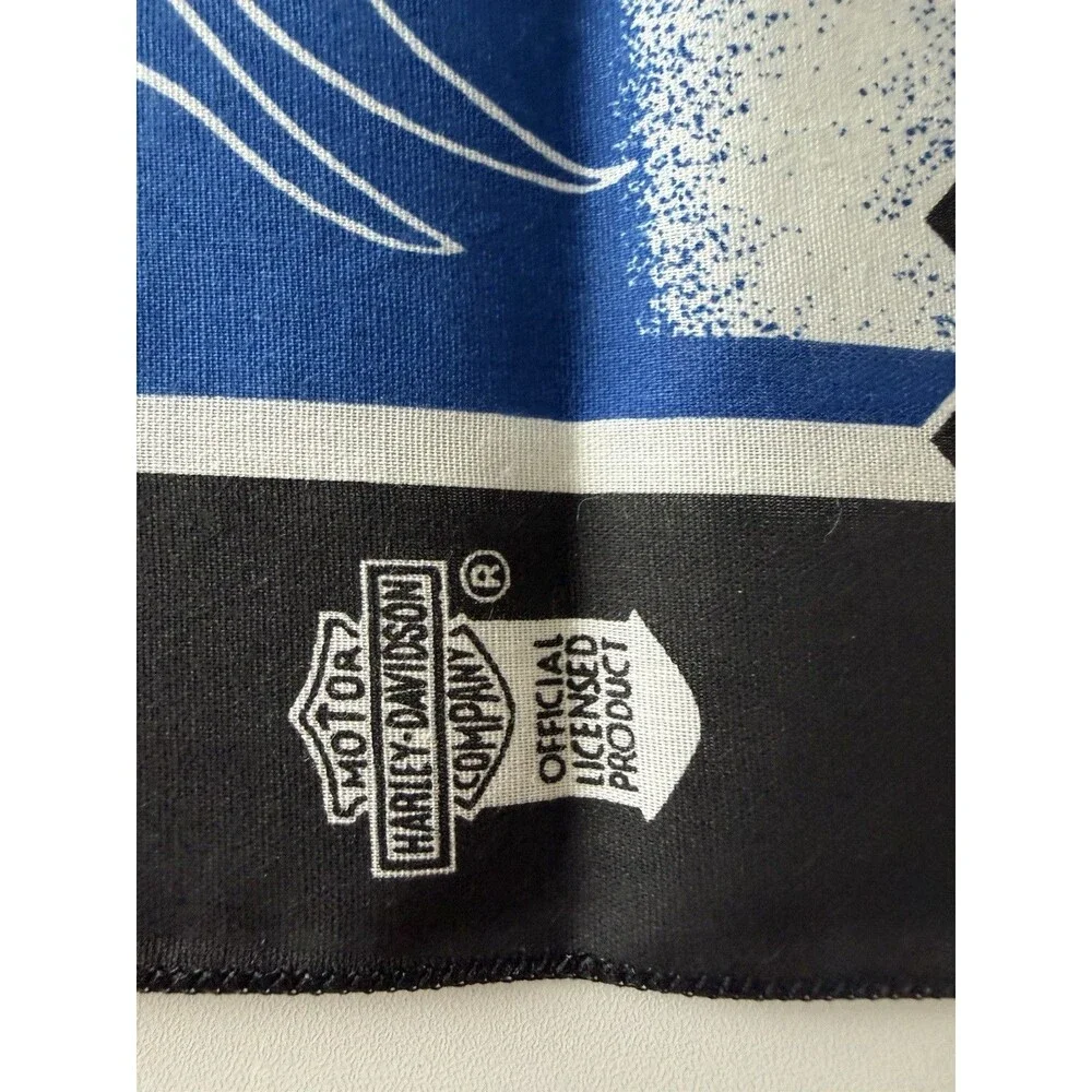 Vtg Harley Davidson Bandana Eagle Headband Handkerchief USA Flag Banner Lot